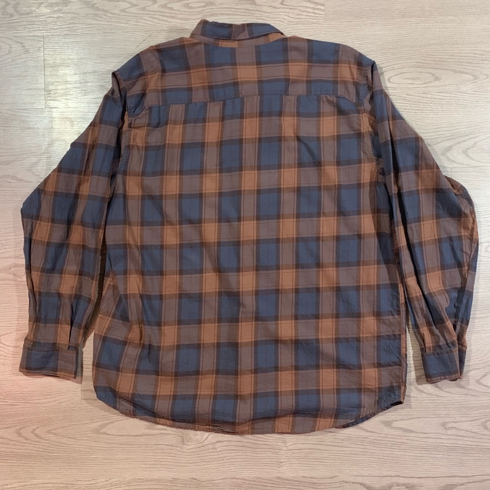 Columbia Long Sleeve Oxford - Orange/Blue - Picture 2 of 3